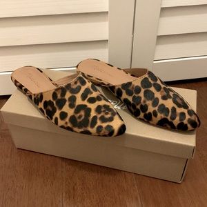 Madewell Remi Mule in Leopard Calf Hair